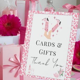 Signe De Table Cartes & Cadeaux Bottes de Cowboy & Mariage Champê
