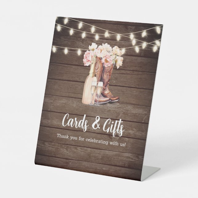 Signe De Table CARTES & CADEAUX Fête des mariées des bottes pour  (Recto)