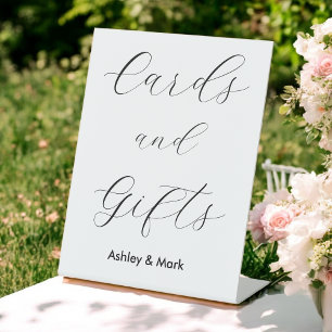 Signe De Table Cartes Cadeaux Mariage noir blanc