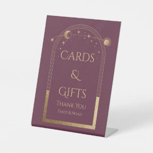 Signe De Table Cartes & Cadeaux Plum Mysical Lune Étoiles Mariage