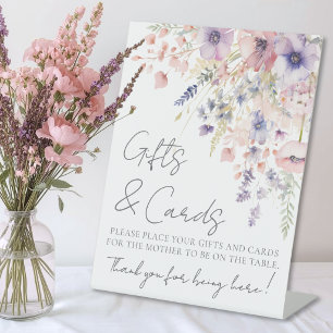 Signe De Table Cartes de Cadeaux pour Baby Shower Fleur Sauvage