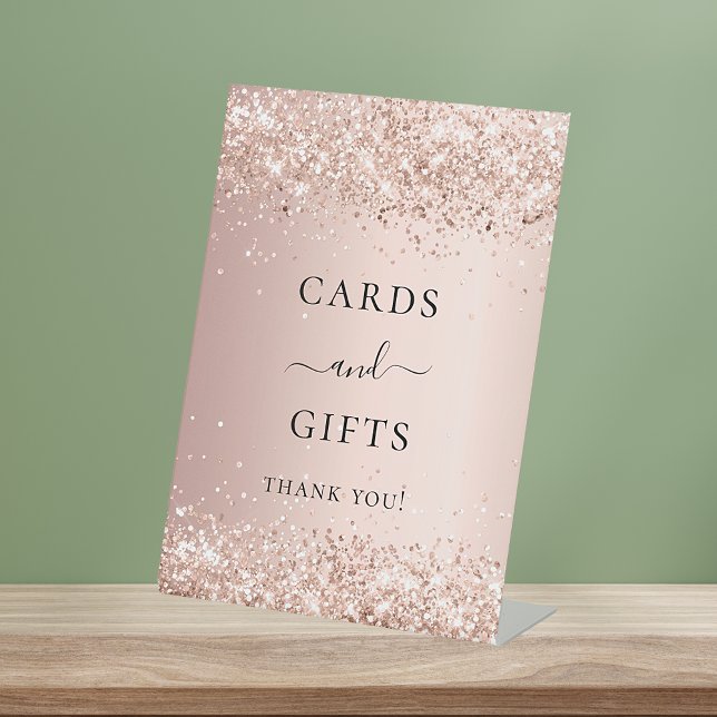 Signe De Table Cartes de fête et cadeaux en or rose (Créateur téléchargé)