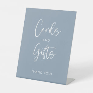 Signe De Table Cartes De Mariage Et Cadeaux Bleus Dusty Modernes