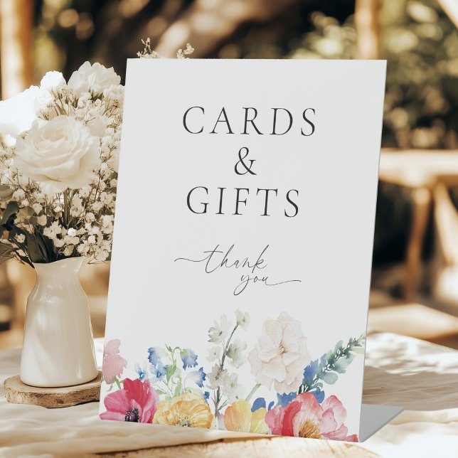 Signe De Table Cartes de mariage et cadeaux Fleurs sauvages color (Créateur téléchargé)