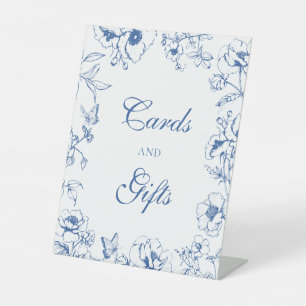 Signe De Table Cartes de mariage et cadeaux floraux bleus royaux