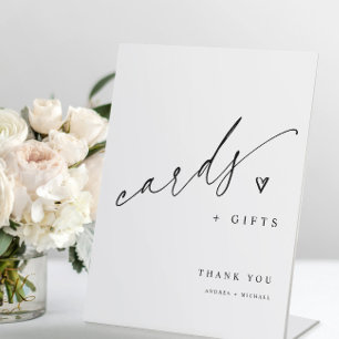 Signe De Table Cartes de mariage et cadeaux simples modernes mini