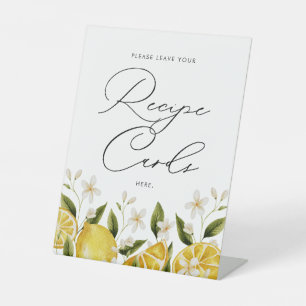 Signe De Table Cartes de recette de son petit ami Shower de maria