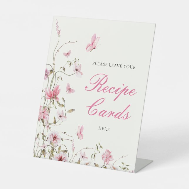 Signe De Table Cartes de recettes pour la vie des papillons Showe (Recto)