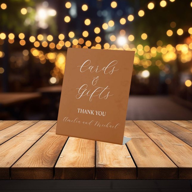 Signe De Table Cartes de script et cadeaux de signature en terre  (Créateur téléchargé)