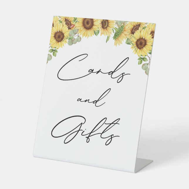 Signe De Table Cartes de tournesol vertes Baby shower cadeaux (Recto)