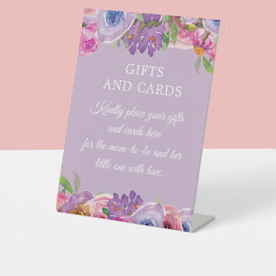 Signe De Table Cartes de Voeux et Cadeaux Fleuris Rose Violet pou