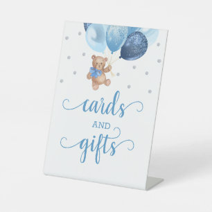 Signe De Table Cartes d'ours en peluche et Baby shower de cadeaux