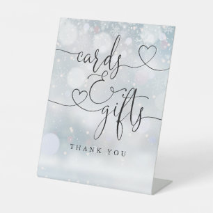 Signe De Table Cartes et cadeaux à motif de flocons de neige hive