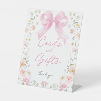 Signe De Table Cartes et Cadeaux à Nœud Rose pour la Table de Bab
