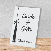 Cartes et Cadeaux Coquette Noir et Blanc Graduatio