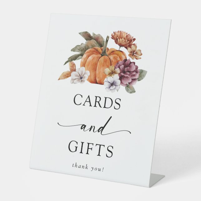 Signe De Table Cartes et cadeaux d'automne (Recto)