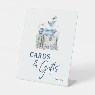 Signe De Table Cartes et cadeaux de Baby shower Ahoy Nautique