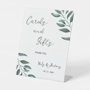 Signe De Table Cartes et Cadeaux de Botanique Minimaliste Eucalyp