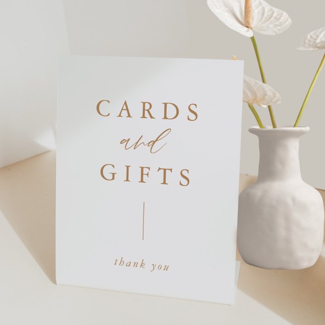 Signe De Table Cartes et cadeaux de calligraphie en or rustique (Créateur téléchargé)