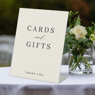 Signe De Table Cartes et cadeaux de mariage à la typographie simp