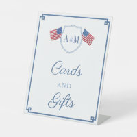Cartes et Cadeaux de Mariage Classiques Rouge Bleu
