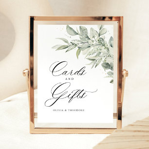 Signe De Table Cartes et Cadeaux de Mariage de Style Botanique Ve
