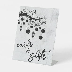 Signe De Table Cartes et cadeaux de mariage d'Halloween