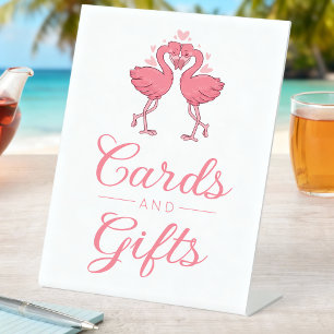 Signe De Table Cartes et Cadeaux de Mariage Flamant Rose de Plage