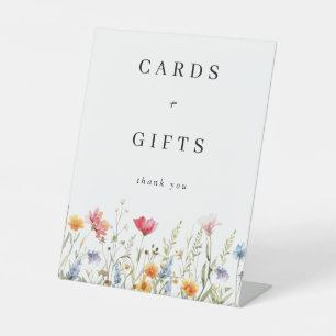 Signe De Table Cartes et cadeaux de mariage fleurs sauvages