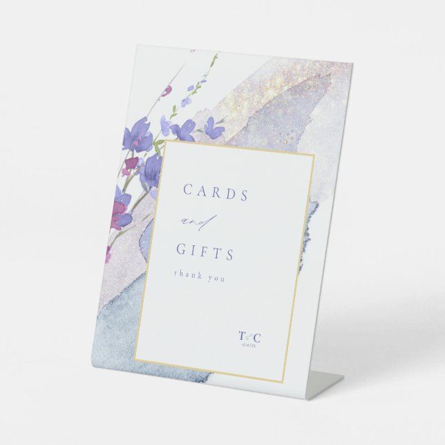 Signe De Table Cartes et cadeaux de mariage fleurs sauvages Peri  (Recto)
