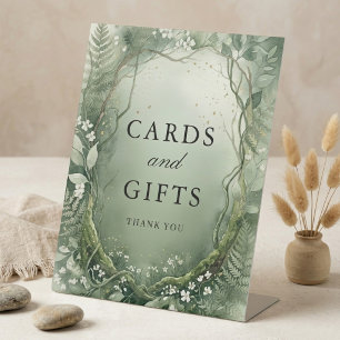 Signe De Table Cartes et cadeaux de mariage forêt enchantée aquar