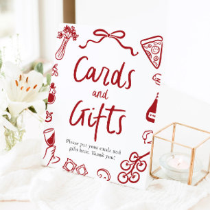 Signe De Table Cartes et Cadeaux de Pizza Italienne Moderne C'est