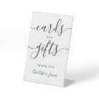 Cartes et cadeaux de signature de script noir et b