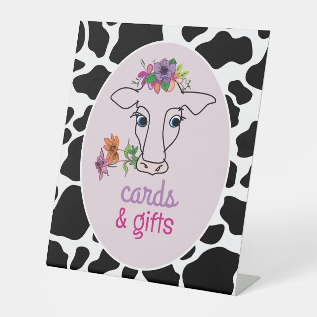 Signe De Table Cartes et cadeaux de Vache Sainte (Recto)