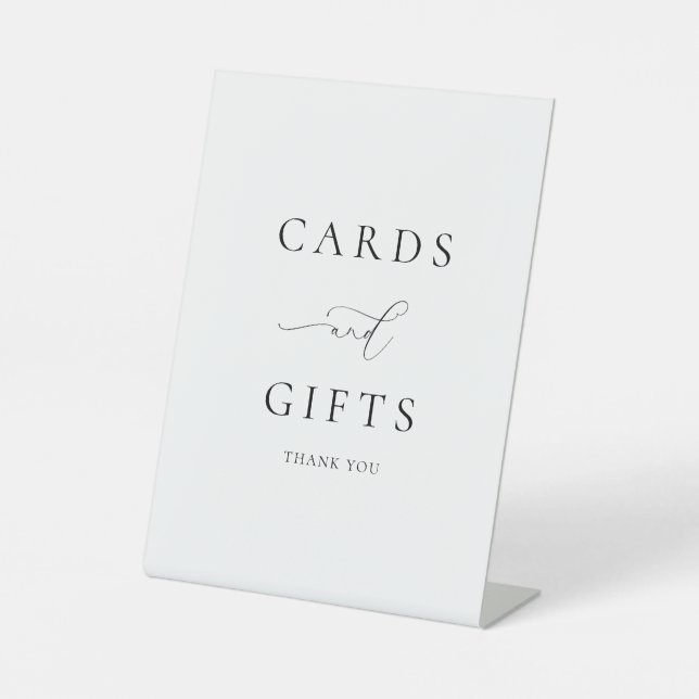 Signe De Table Cartes et cadeaux d'élégance classique (Recto)