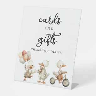Signe De Table Cartes et cadeaux d'oie Silly Signer personnalisé