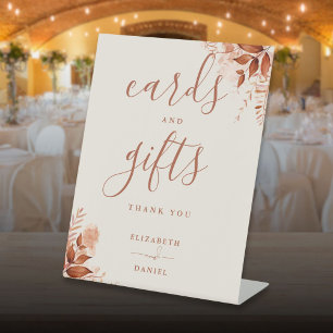 Signe De Table Cartes et Cadeaux Élégants Floraux Rustiques Scrip