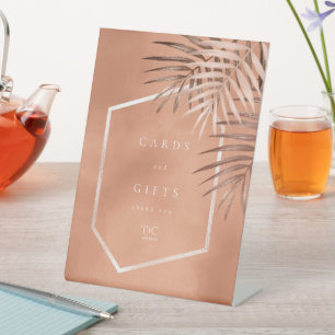 Signe De Table Cartes et cadeaux Feuille de palme luxuriante Terr