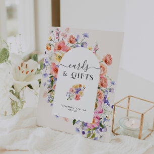 Signe De Table Cartes et cadeaux Floral Boho Mariage