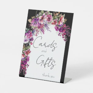 Signe De Table Cartes et cadeaux Fuchsia et Lavender Floral Arch