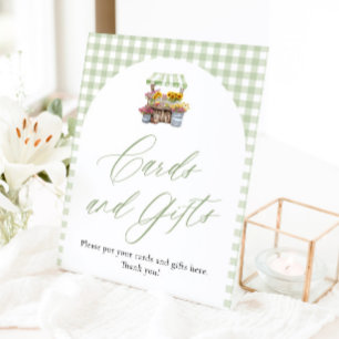Signe De Table Cartes et Cadeaux Green Gingham Fresh Off The Mark