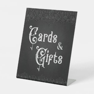 Signe De Table Cartes et cadeaux Mariage gothique en dentelle noi