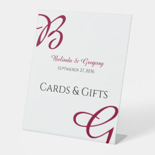 Signe De Table Cartes et cadeaux Mariages de automne Initiales Bo