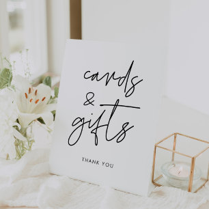 Signe De Table Cartes et cadeaux minimalistes modernes pour maria