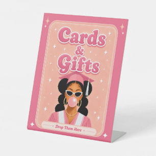 Signe De Table Cartes et Cadeaux Rose Bubble Gum Remise des Diplô