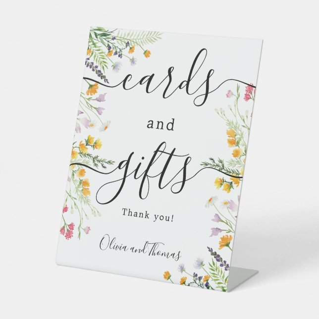 Signe De Table Cartes et cadeaux Signal fleur sauvage (Recto)
