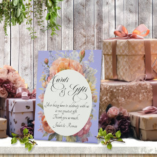 Signe De Table Cartes et Cadeaux Wildflowers - Bleu ciel