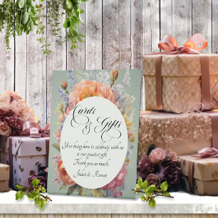 Signe De Table Cartes et Cadeaux Wildflowers - Sauge
