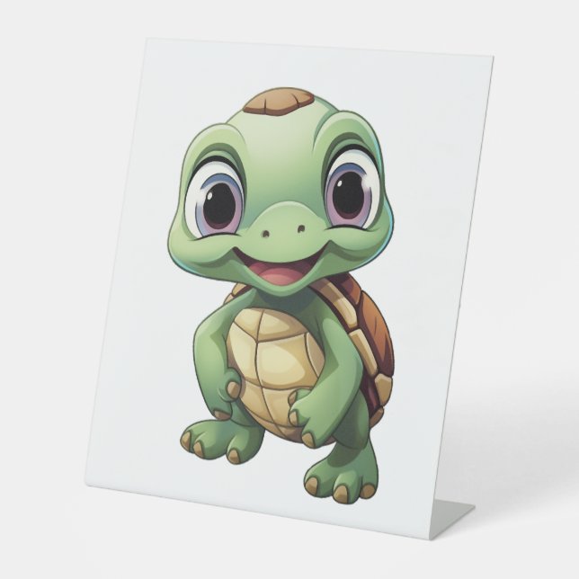 Signe De Table Cartoon turtle illustration  (Recto)