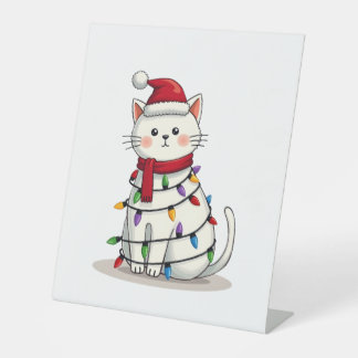 Signe De Table Cat Christmas Tree Christmas (4)